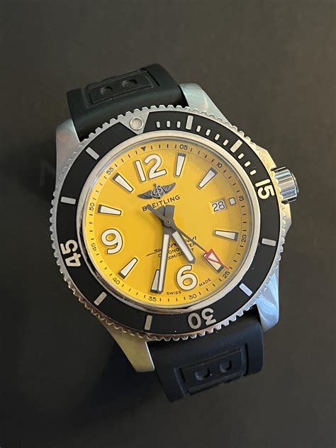 breitling emergency yellow face|breitling superocean yellow dial.